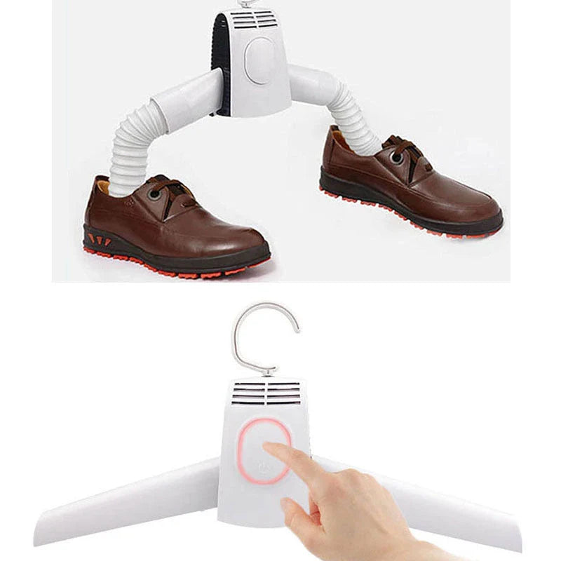 Portable Clothes and Shoe Dryer with Foldable Electric Design for Travel and Home Use