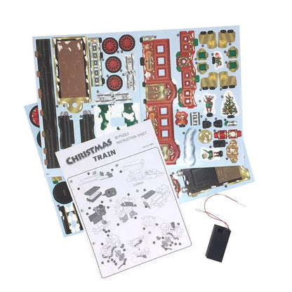 3D Train DIY Puzzle for children with RGB light, safe non-toxic materials