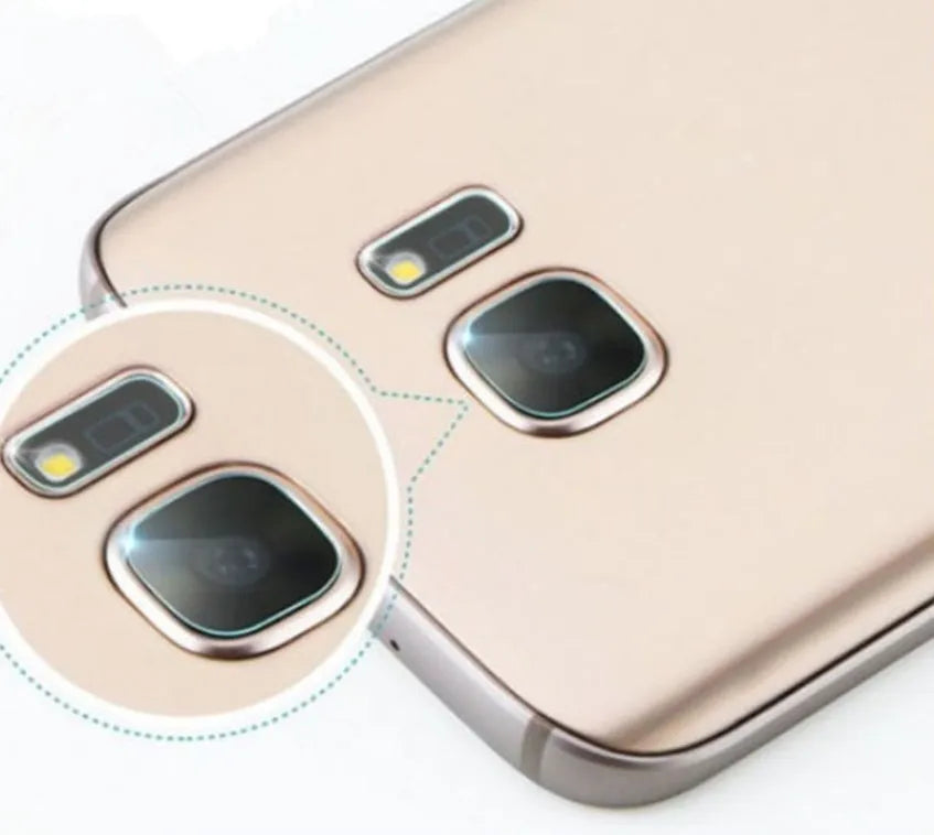 Tempered glass protective film for Samsung S7 Edge rear camera lens and flash