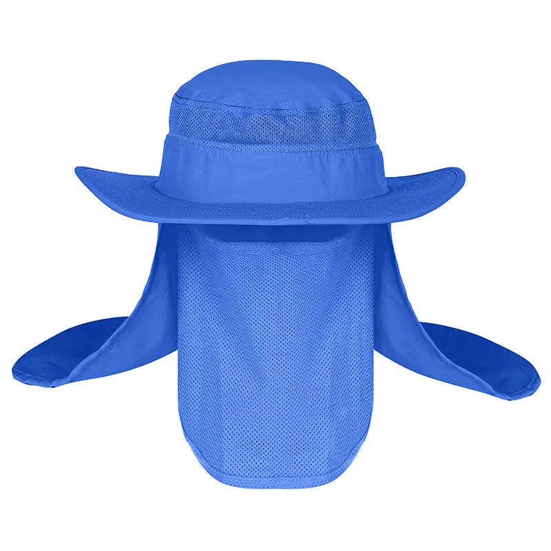 Fisherman's hat with full sun, water, and UV protection in various colors