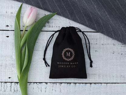 Flannel drawstring storage bag for jewelry and small electronics in various colors and sizes