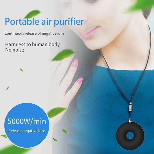 Compact Negative Ion Air Purifier with USB charging in multiple colors