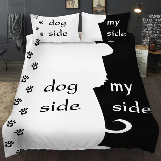 Three-piece geometric pattern bedding set with flower colour scheme and quilting construction