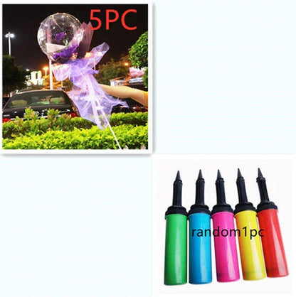 Enchanting LED-illuminated balloon bouquet with vibrant rose colors for any occasion