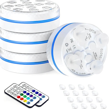 IP68 waterproof colour changing diving light with remote control for garden ponds