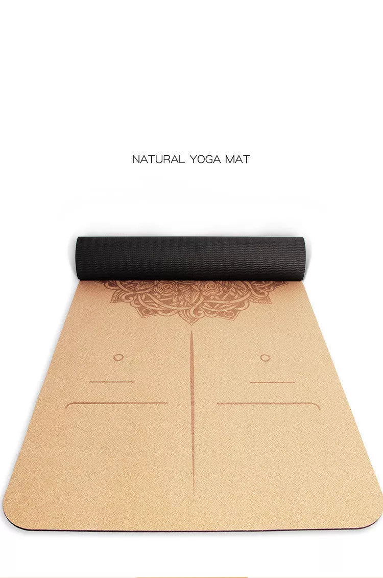 Cork Yoga Mat with double-sided non-slip surface for enhanced stability during yoga