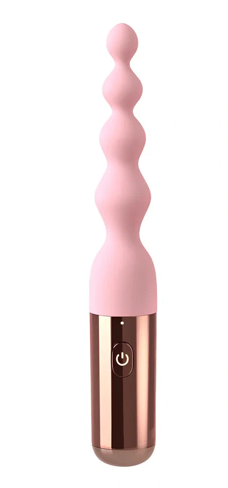 Silicone bead anal vibrator with 10 frequency modes and USB charging cable