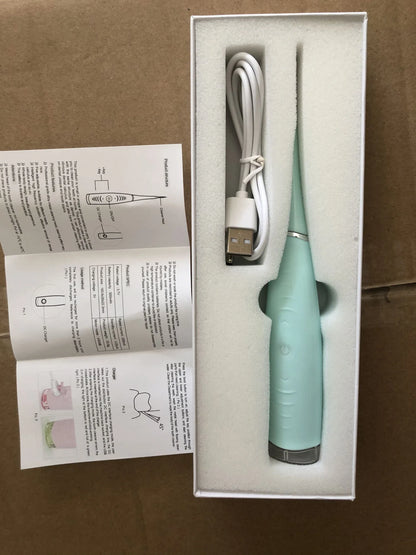 Rechargeable waterproof electric dental cleaner tool with high-frequency vibration technology for effective plaque and tartar removal