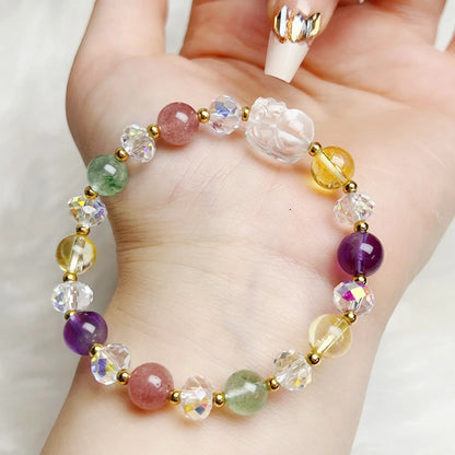 Phoenix Nine Tail Fox crystal bracelet with adjustable closure in various colour options