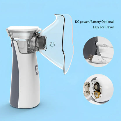 BOXYM-N2 handheld medical nebuliser measuring 50x48x130mm with ABS construction for respiratory treatment