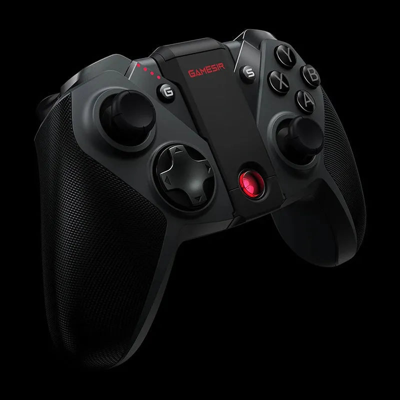 Black Gaishi type-C wired game controller with vibration feedback and ABS plastic construction