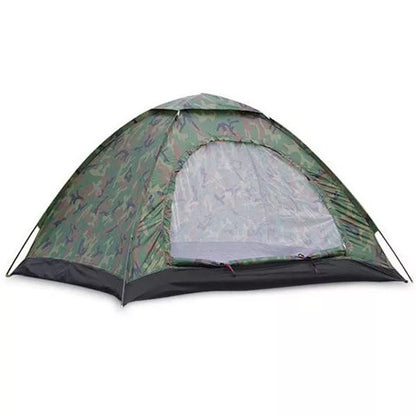 Outdoor camouflage tent with fiberglass frame, waterproof for 2-4 people