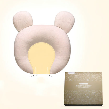White baby pillow with latex core measuring 30x40cm for infant head support