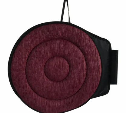 360-degree rotating seat cushion with non-slip base for enhanced mobility and comfort