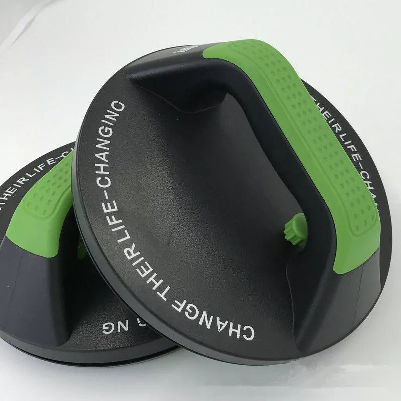 Fixed round push-ups fitness equipment in black and blue for muscle training