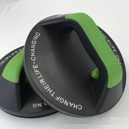 Fixed round push-ups fitness equipment in black and blue for muscle training