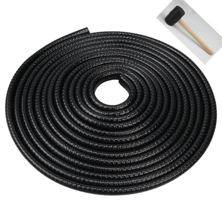 Universal car door anti-collision strip with built-in steel disc for scratch protection