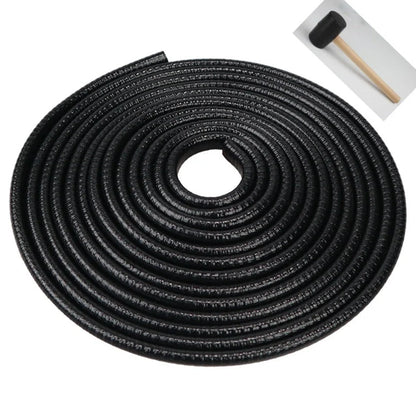 Universal car door anti-collision strip with built-in steel disc for scratch protection