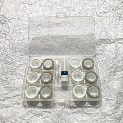 Portable contact lens case rectangle design multiple colour options compact storage