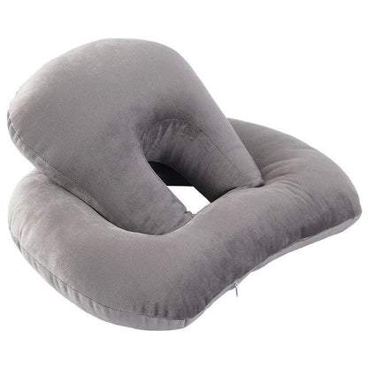 Cozy U-Shaped Neck Pillow with Arm Rest in Various Colors for Relaxing Naps and Travel Support