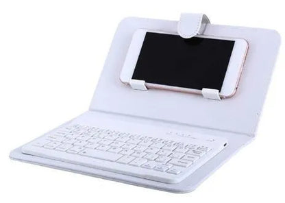 Wireless Bluetooth keyboard protective case showing 25mm slim profile with keyboard integrated