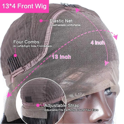 Close-up of a curly hand-woven human hair wig showing the realistic lace front and textured curls.