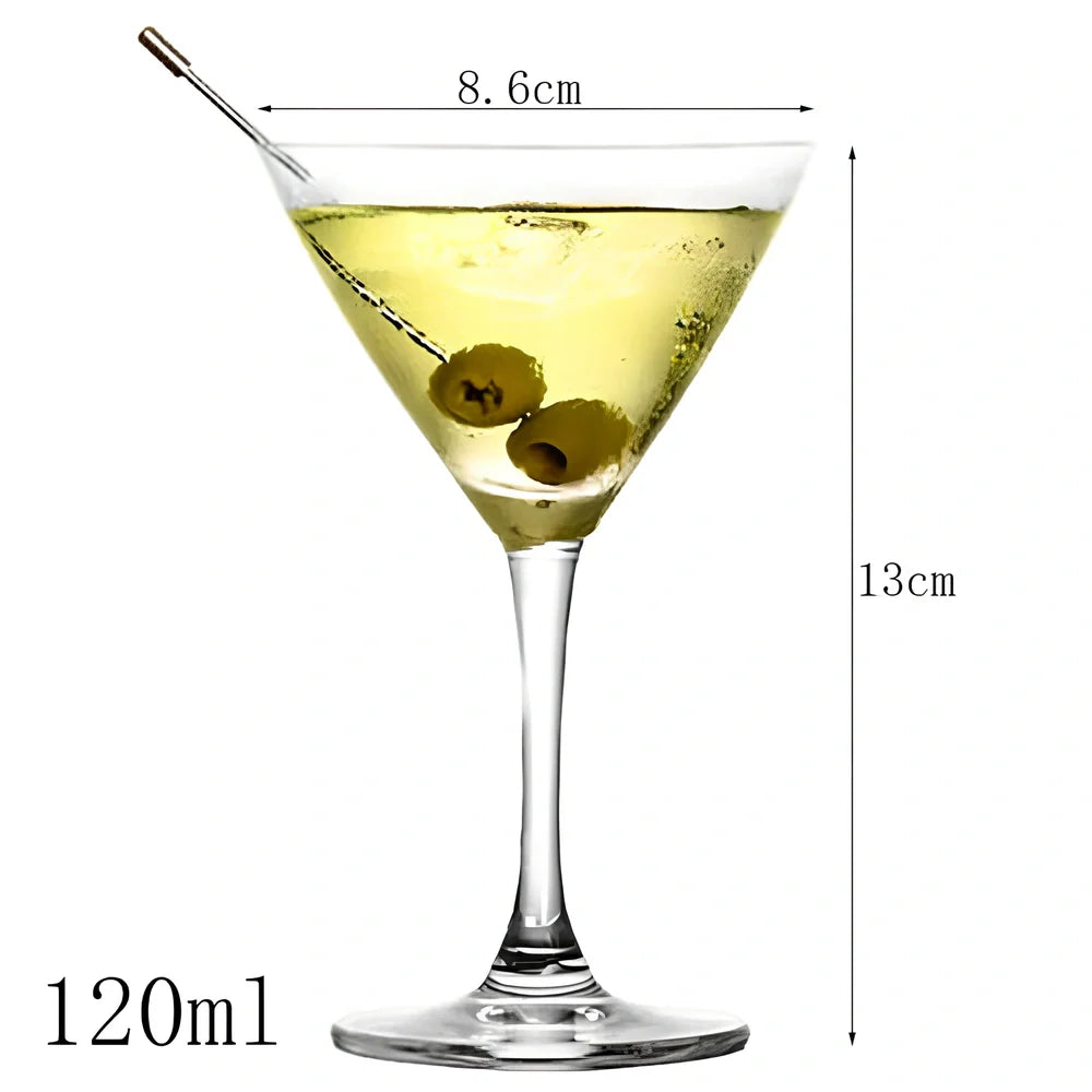 Creative transparent lead-free glass cup with seamless flat base for cocktails, 210ml capacity