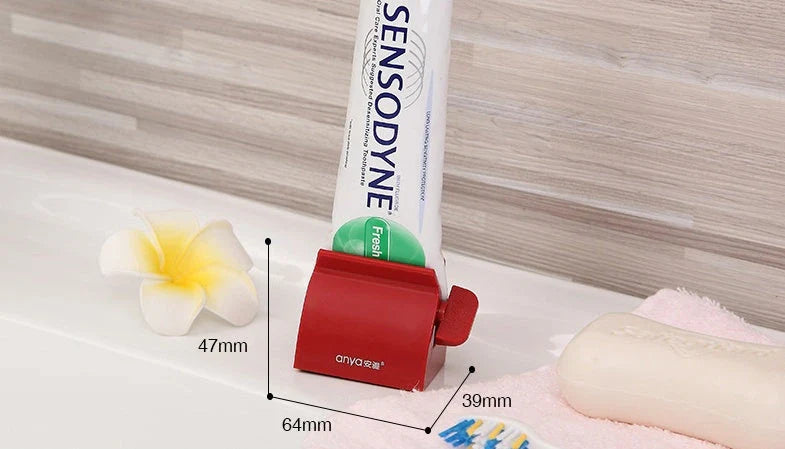 Versatile toothpaste dispenser made of durable ABS plastic for effortless product extrusion and bathroom organization