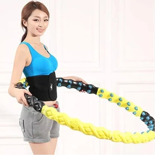 Yellow Magnetic Therapy Hoop for weight loss and fitness, 108cm in diameter