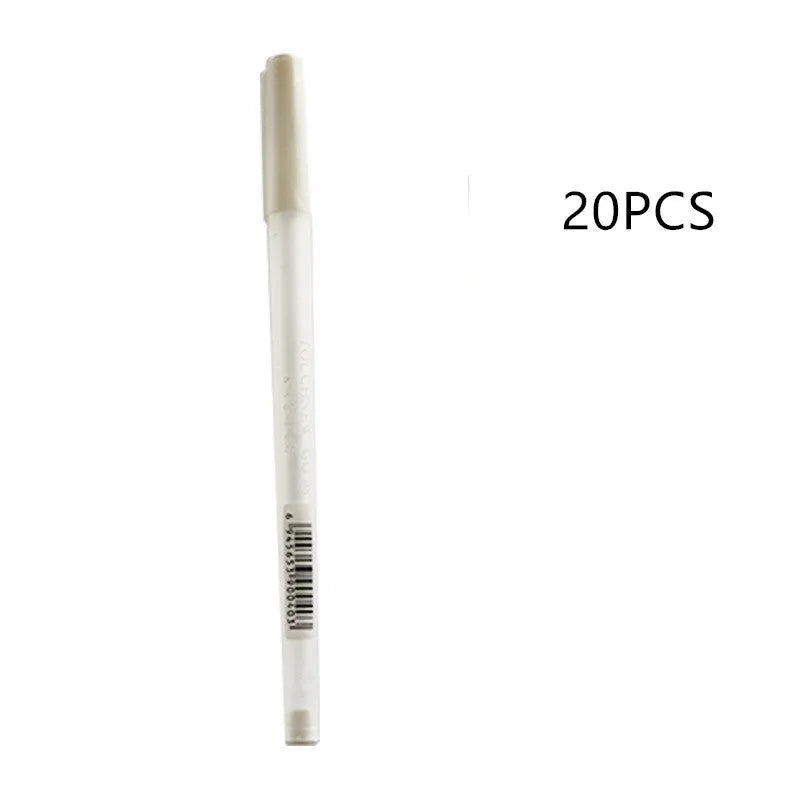 Touchnew black card hand-painted highlight pen with 0.8mm tip in golden silver white options