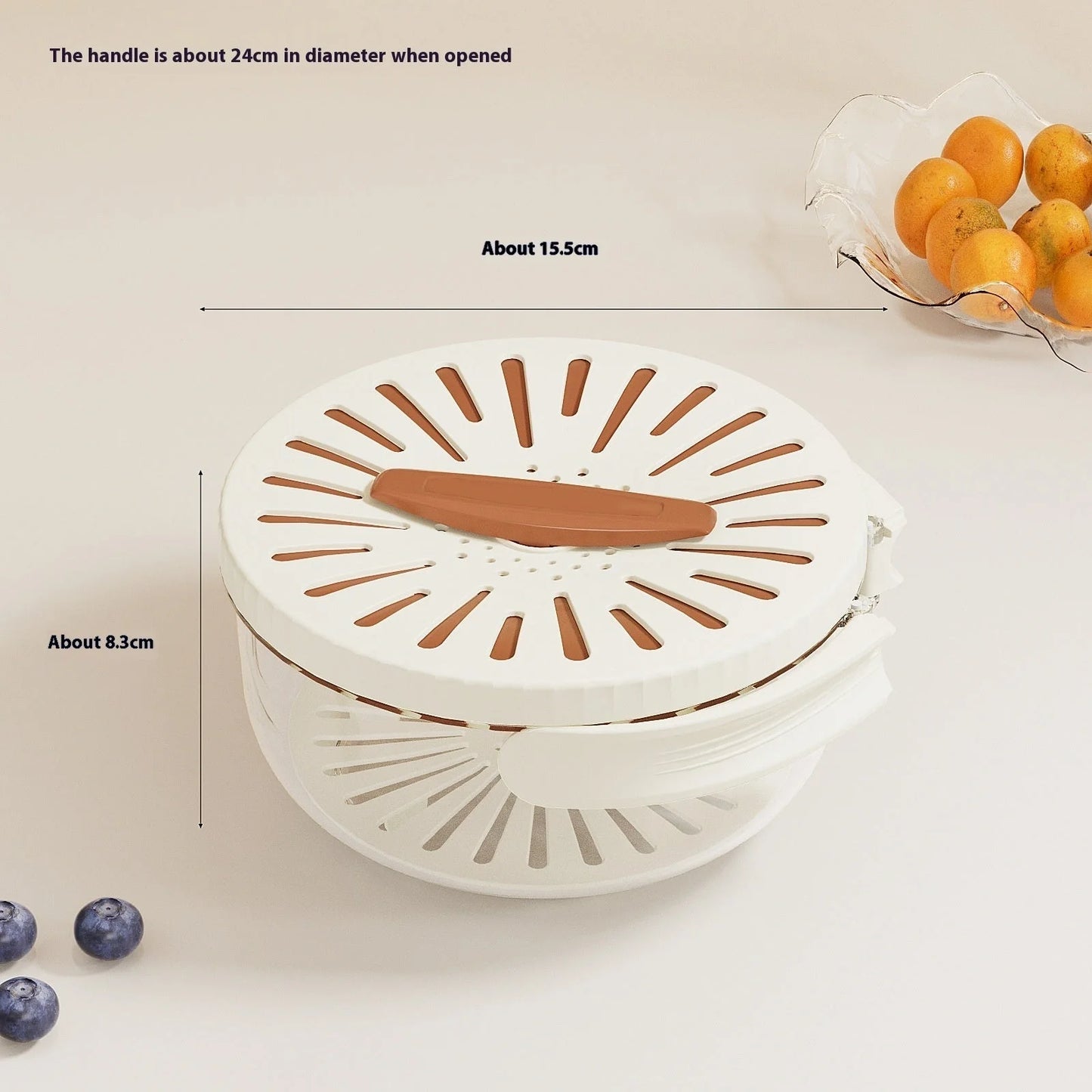 Foldable Plastic Refrigerator Crisper with Quick Drainage Feature