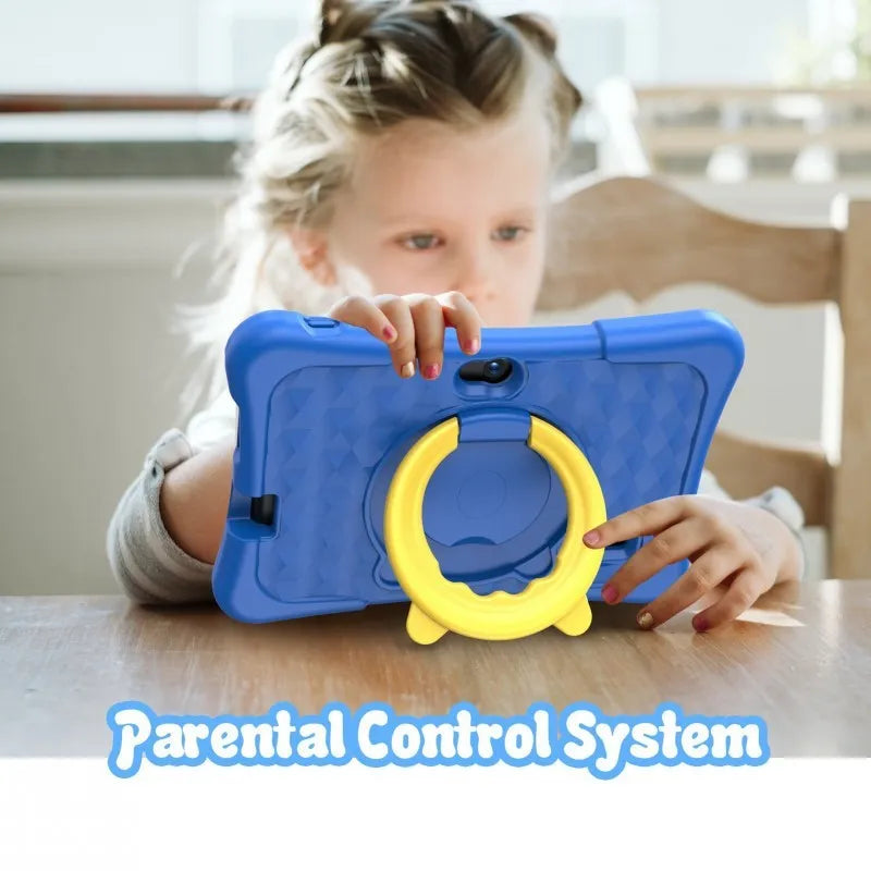 A133 quad-core 7-inch children's tablet with Android 12, 1024x600 IPS screen, in pink or blue