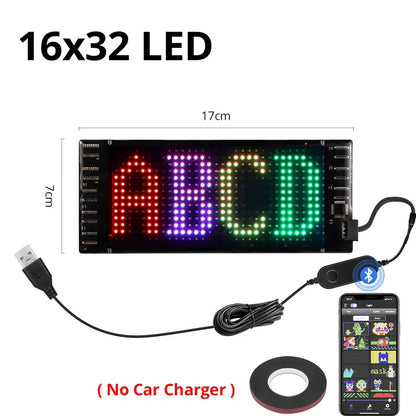 USB programmable LED pixel matrix soft screen displaying custom graphics with 16×192 resolution