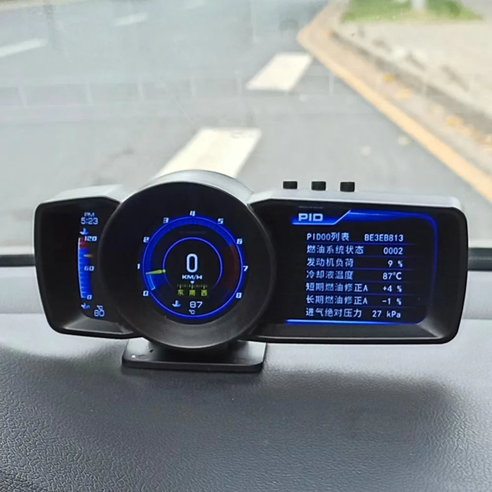 A600 car monitoring computer with 4.3-inch colour display for OBDII diagnostics and GPS BeiDou navigation