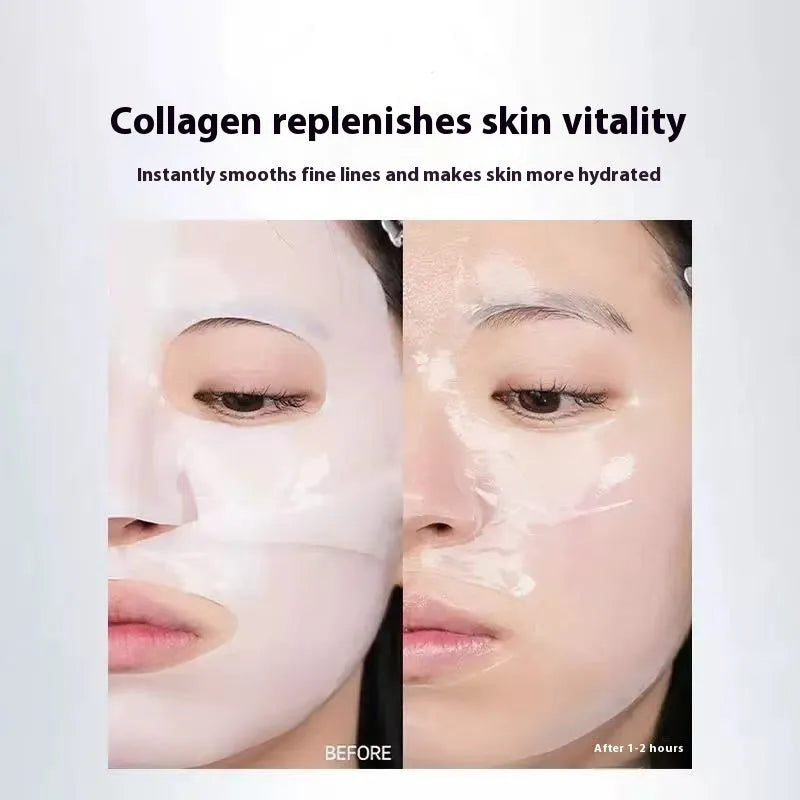 Collagen Facial Mask Box 5-Piece Set with 23ml Net Content for Autumn and Winter Moisturising and Tightening Skin Care, Suitable for All Skin Types, Standard Specifications Packaging