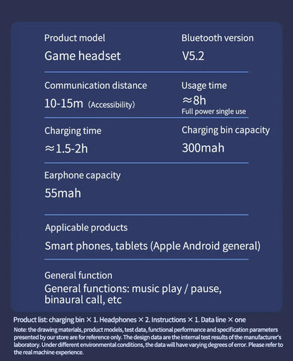 Black N35 wireless in-ear gaming headset with Bluetooth connectivity and noise reduction