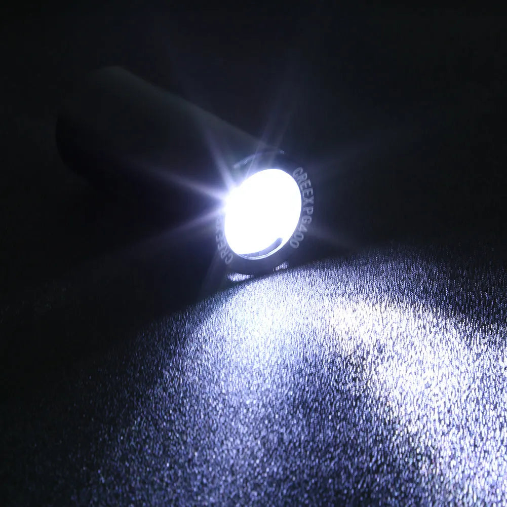 Black USB rechargeable bicycle front light with 350 lumen output for road and mountain bikes