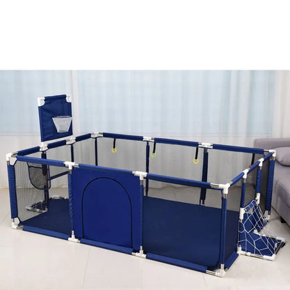 Children's playpen tent with steel pipe framework and Oxford cloth fencing in multiple colour options
