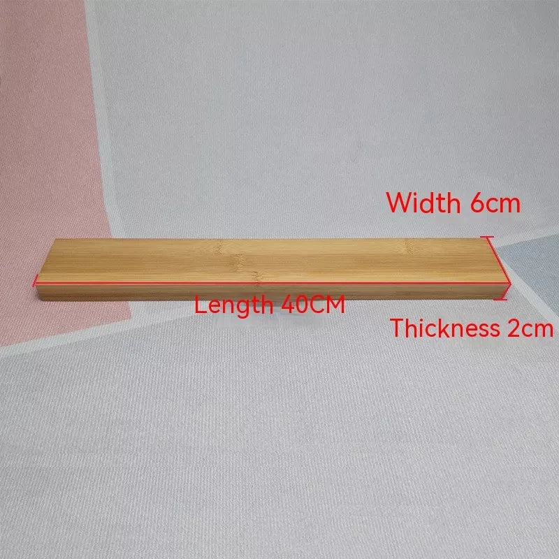 Bamboo wall-mounted magnetic knife holder for modern kitchens