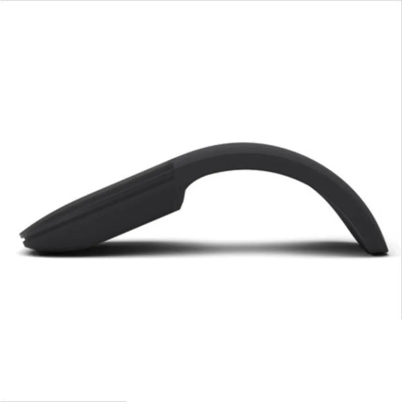 Black folding touch wireless mouse shown in open position with Bluetooth 4.0 logo
