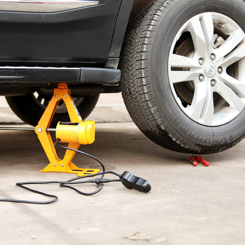 Vehicle-mounted Electric Jack Maintenance Kit: 2-ton hydraulic lifting capacity with 120-350mm height range for tyre changes and vehicle maintenance