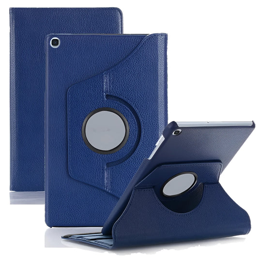 Imitation leather rotating clamshell sleeve case for iPad tablets in multiple colours.