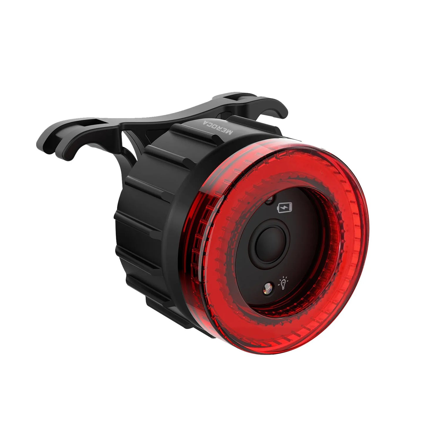 Black intelligent induction brake taillight for bicycles with seat tube bracket