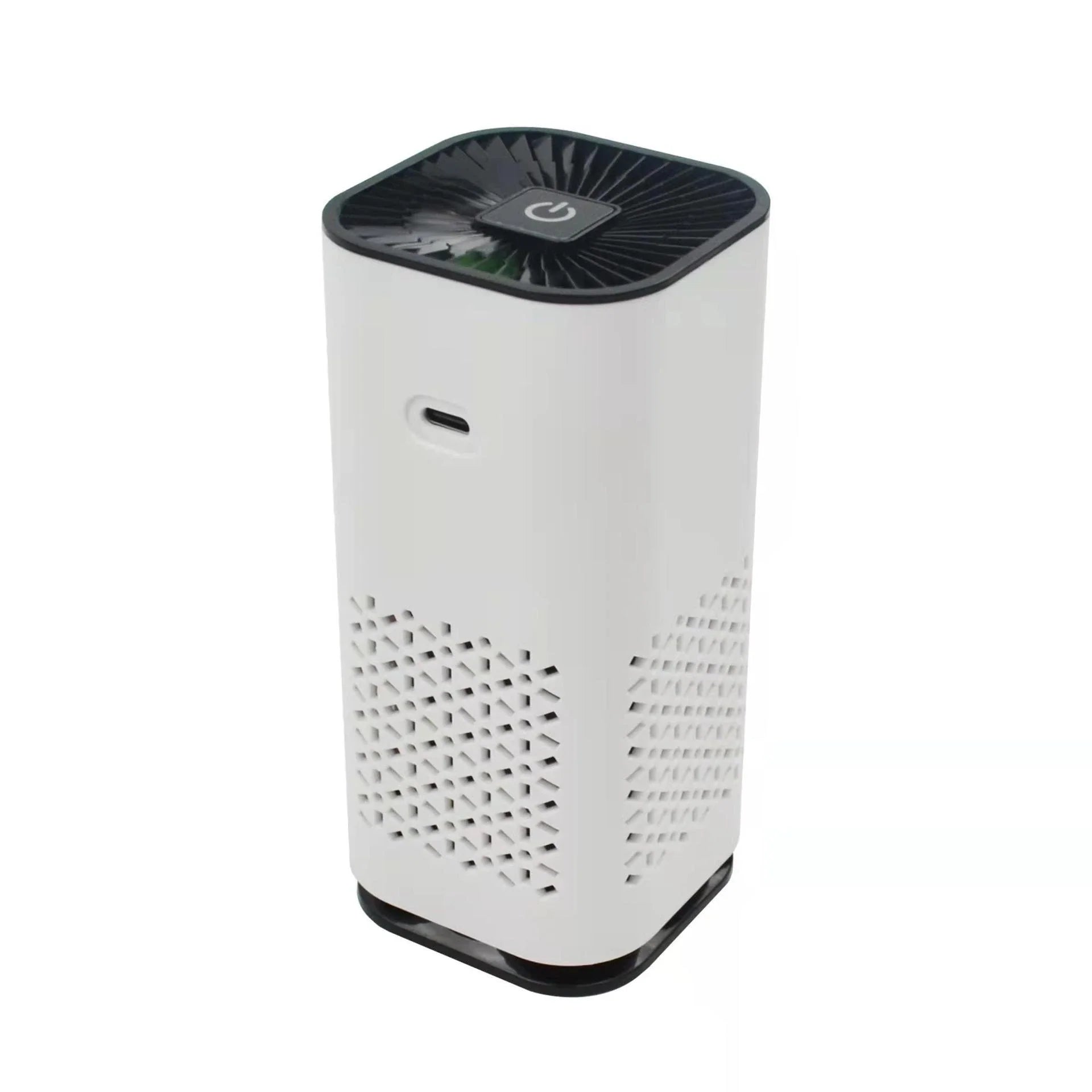 Compact air purifier with advanced negative ion technology, removing dust, pollen, and odors for a fresh, clean indoor environment