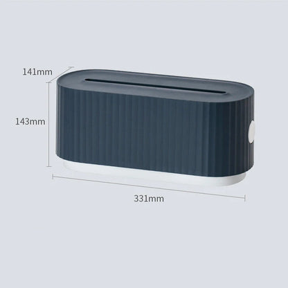 Cloud Power Storage Box in blue, organizing cables and power strips with dust protection