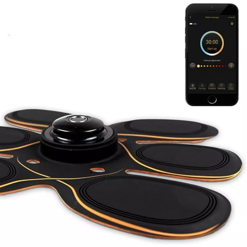 Intelligent abdominal muscle stick fitness device with gel sheets for core workout