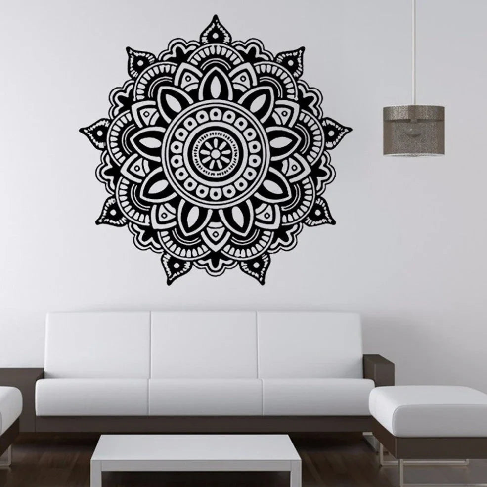 57x57cm black waterproof PVC wall sticker showing square format and peel-and-stick backing