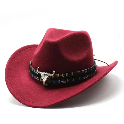 Western cowboy hat with bell crown design in polyester fabric, adjustable 56-58cm fit, shown in army green colour