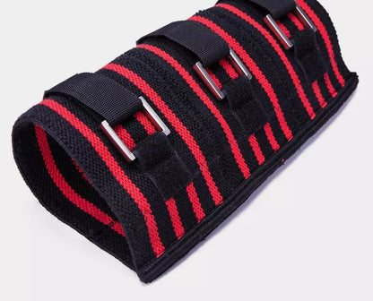 Fitness elbow squat deep hard pull bench type in black/red for heavy lifting support