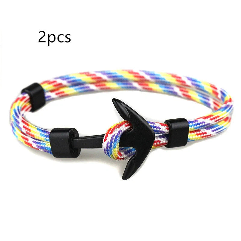 Unisex Pirate Anchor Bracelet with detailed nautical design, perfect for sea lovers and fashion enthusiasts.